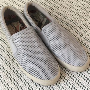 Bucket Feet Decoupage Abstract Slip Ons